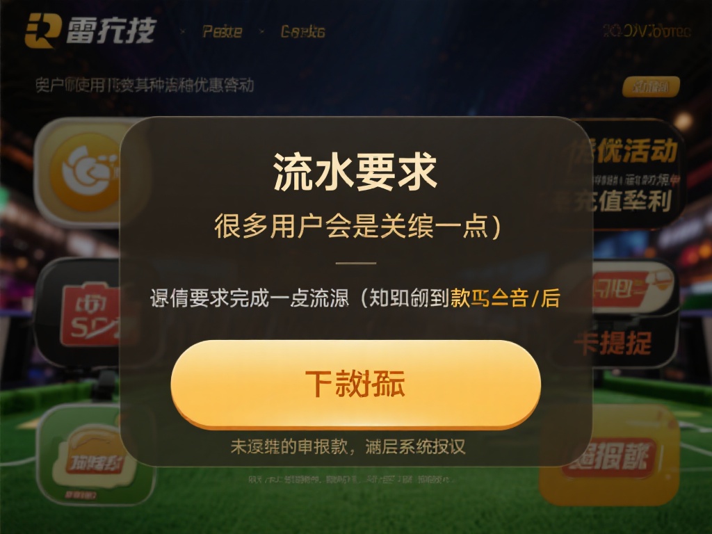 全面解析雷竞技提款条件及注意事项,保障提款顺畅 流水要求: 很多用户会忽视这一点。在雷竞技,用户如