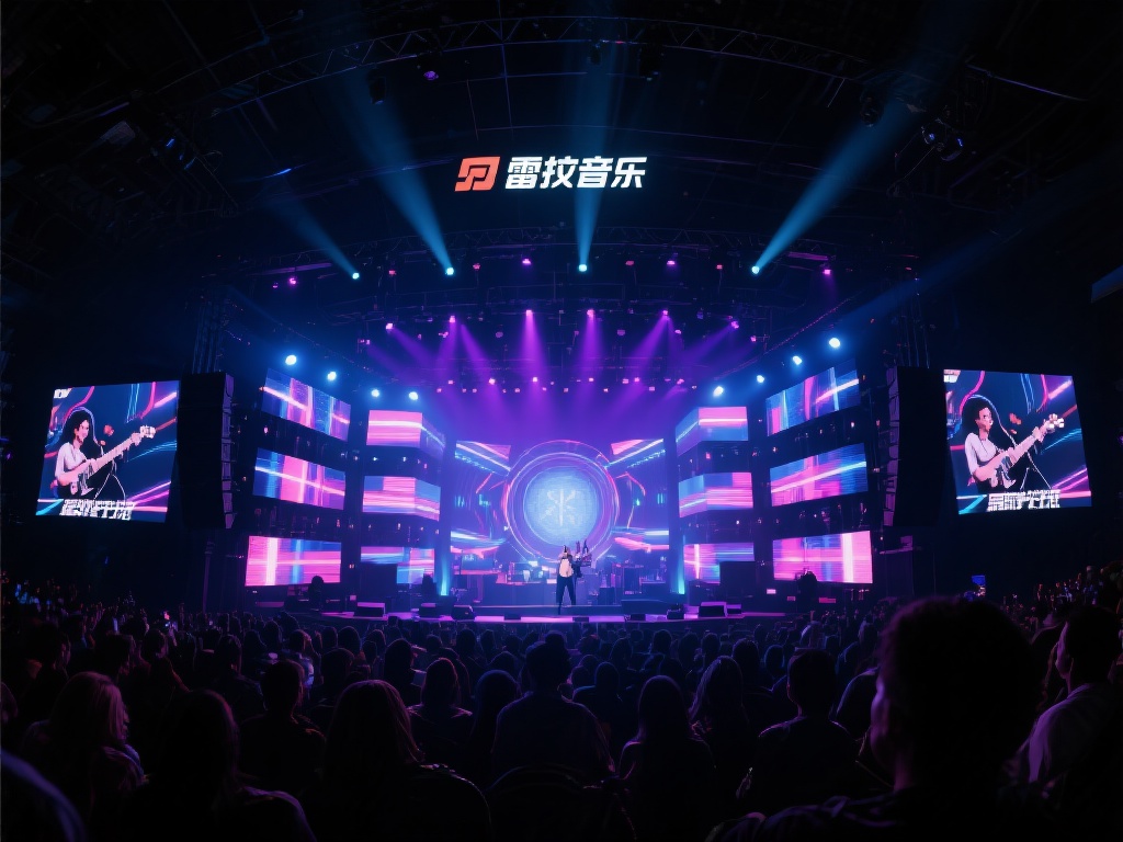 比如在某场雷竞技音乐现场中，现场布置融入了动态LE
