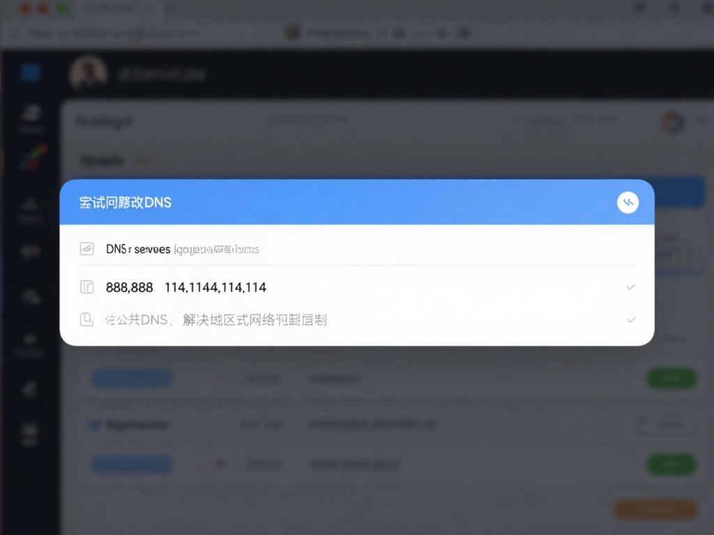 尝试修改DNS设置
如果问题与域名解析相关，您可